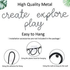 KRSHEMDE Playroom wall decor metal sign brightens kids' rooms.