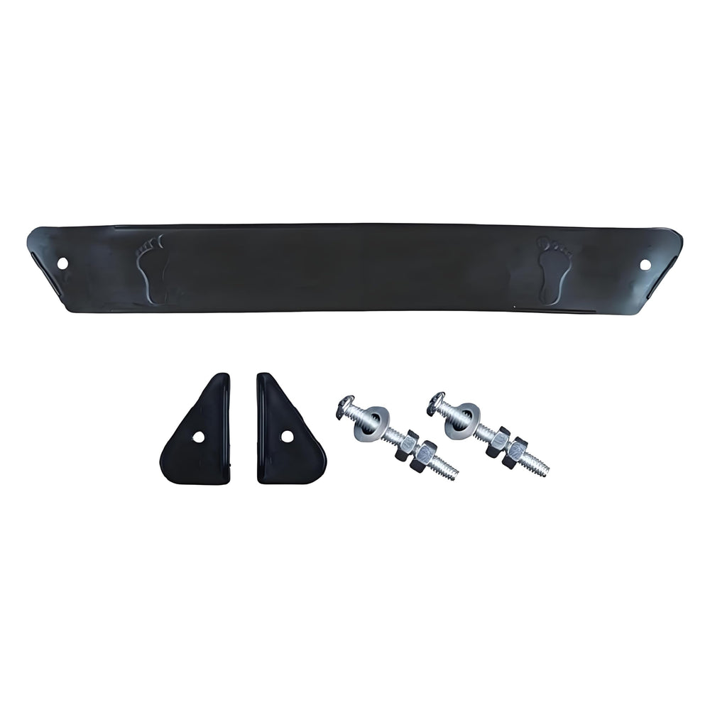 Kryoflare adjustable footrest shows universal fit for growing toddlers, enhancing foot support.