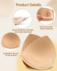 KSang bra pads inserts sewn-edge closeup highlights durable stitching