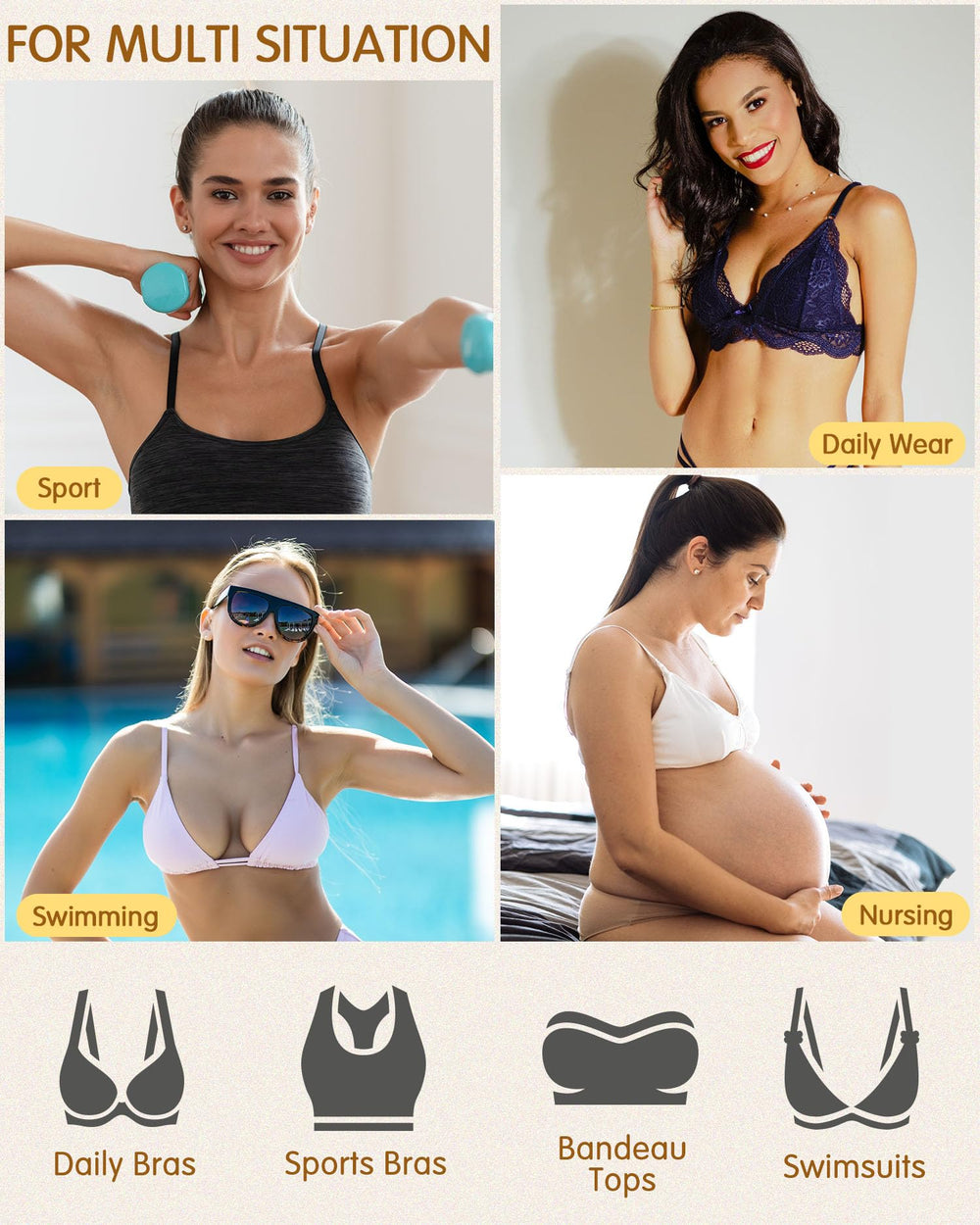 KSang seamless bra pads create a smooth silhouette under tees and dresses.