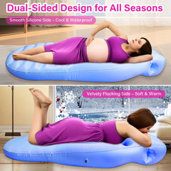 KSFJEU full-body maternity airbed blue provides versatile sleeping support.