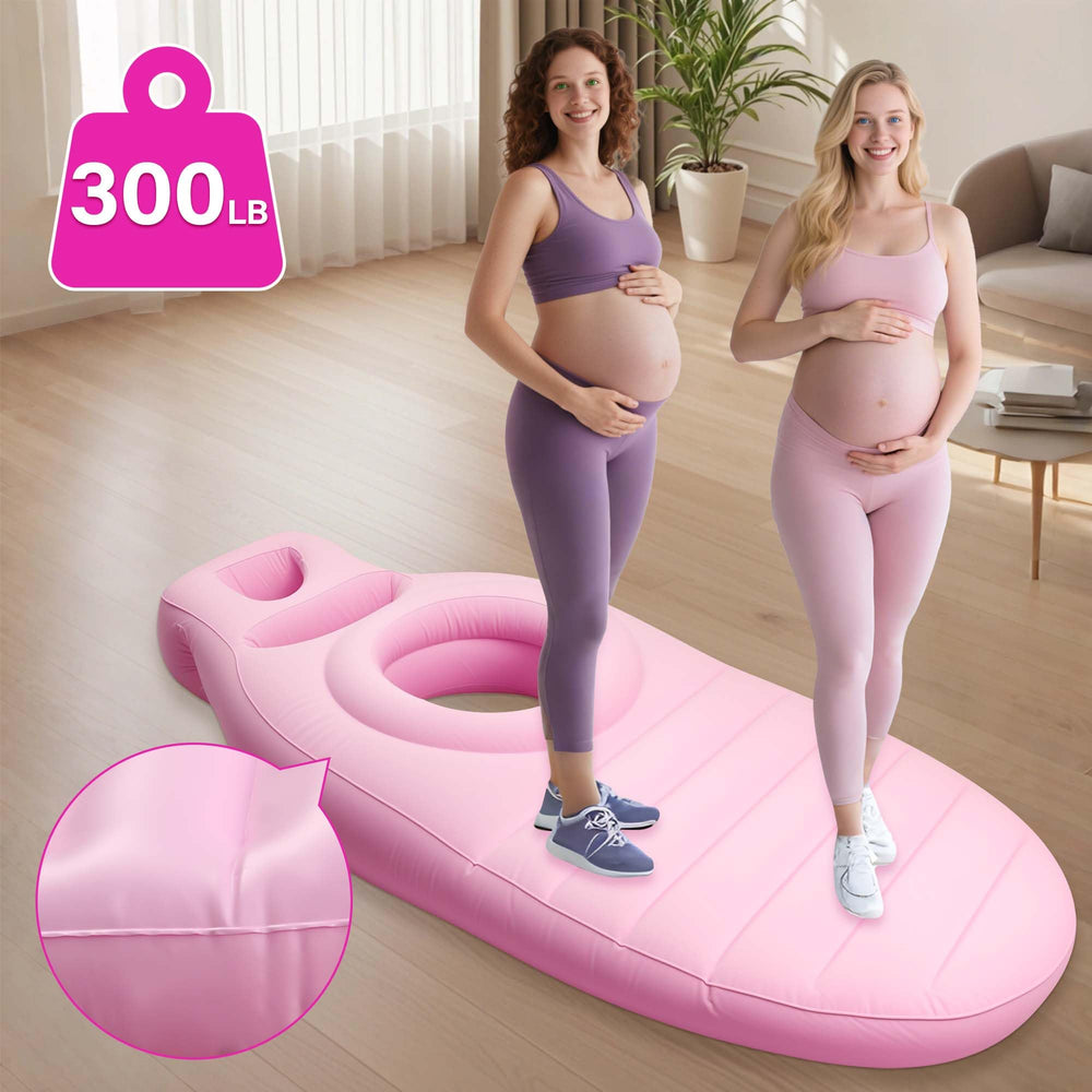 KSFJEU pink pregnancy pillow travel-pack image highlights easy storage and transport.