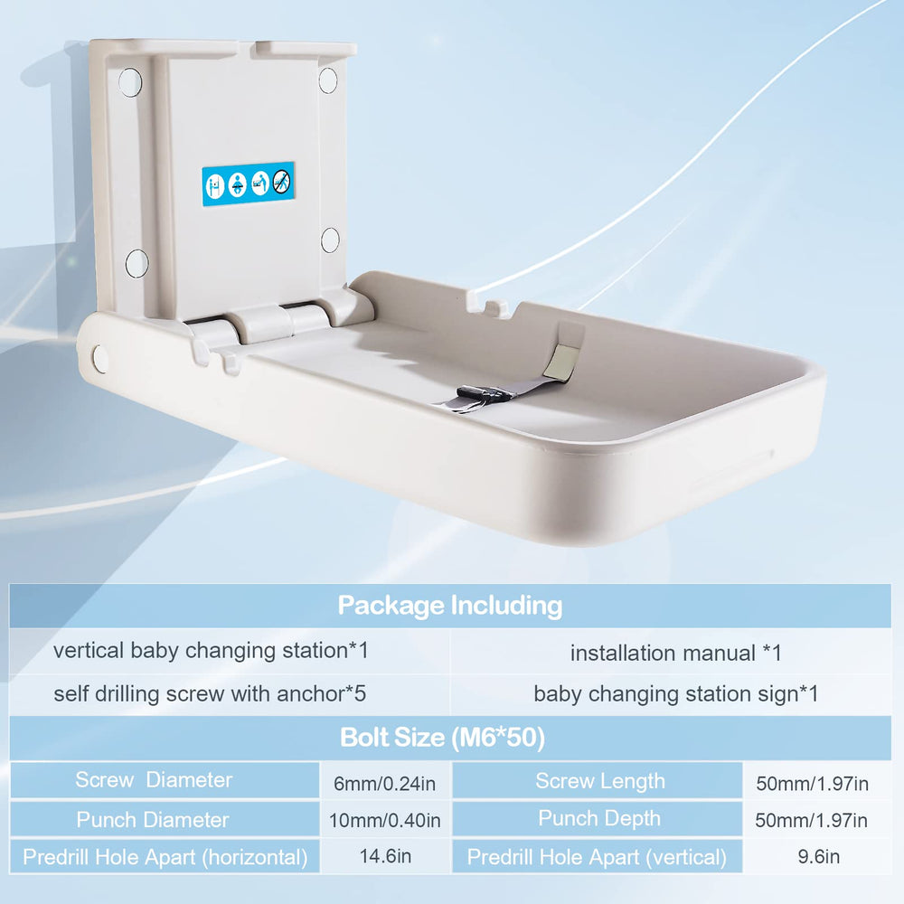 KSITEX baby changing table suited for commercial spaces like malls and offices.