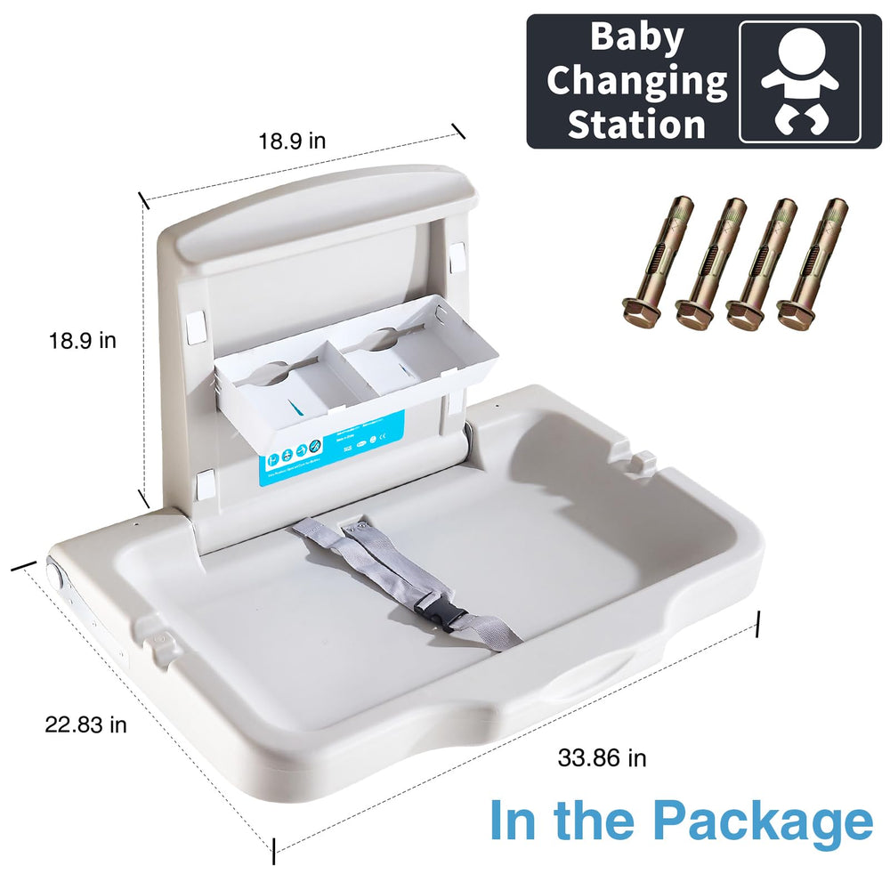 KSITEX side-hooks-diaper-holders keep diapers within reach during a quick change.
