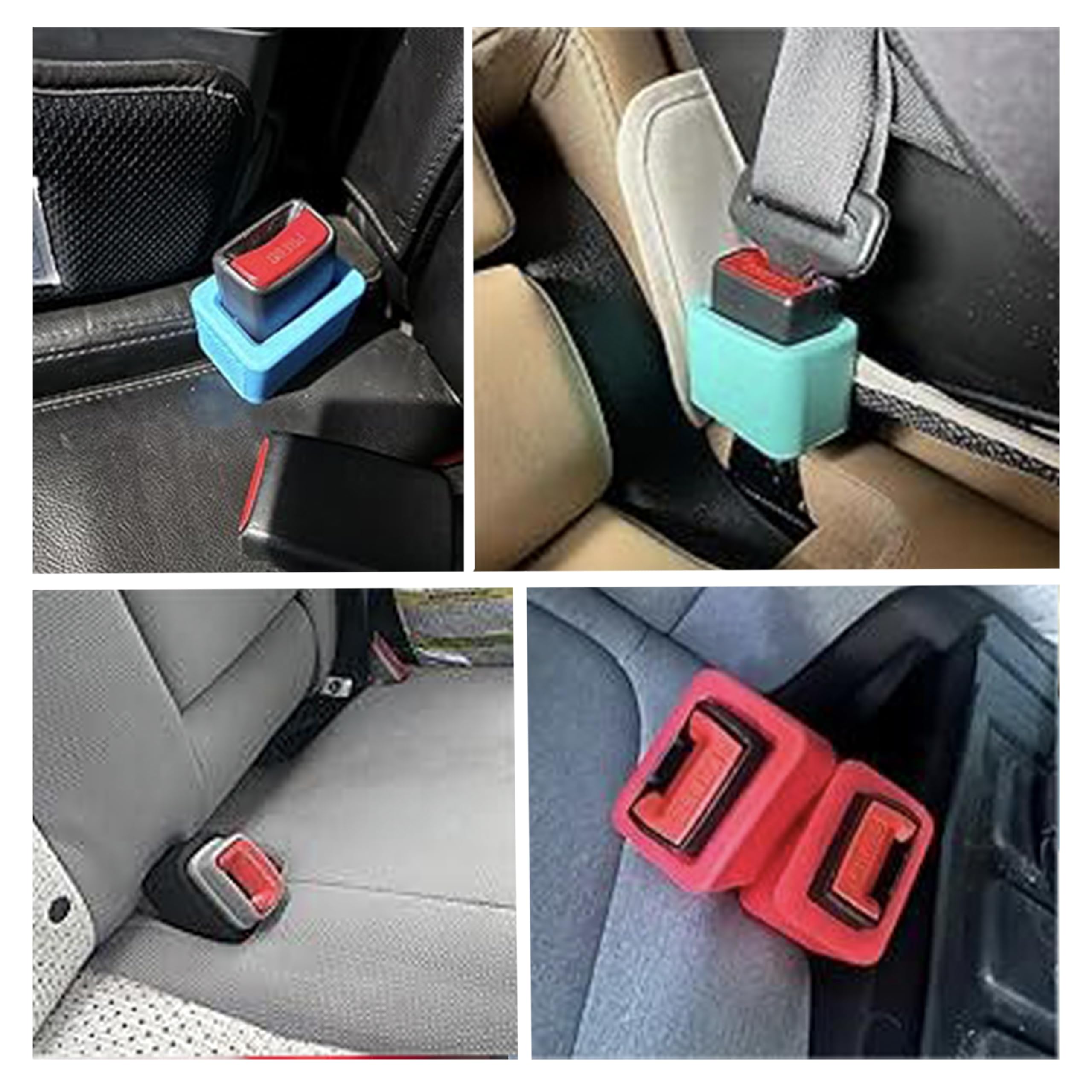 KSJED buckle holder color options complement car interiors with durable silicone.