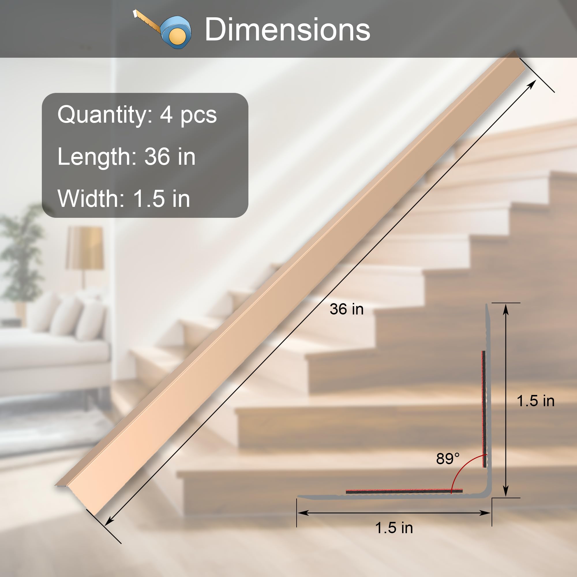 KTINITK 4-pack 36-inch corner guards ready for quick installation