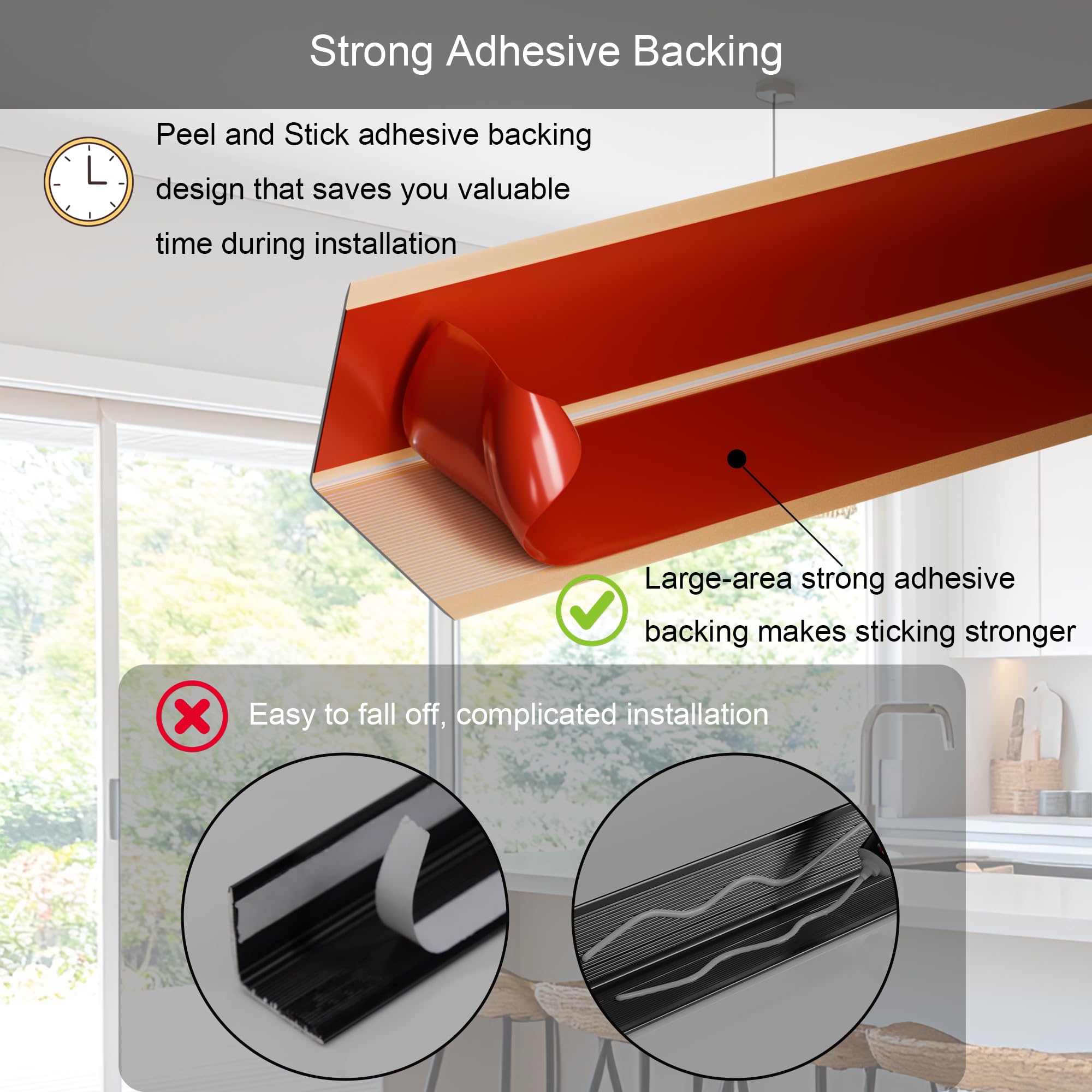 KTINITK gold corner guard on kitchen island edge blends protection and style