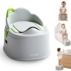 KUB 3-in-1 potty chair provides stable seating with anti-slip feet for toddlers.