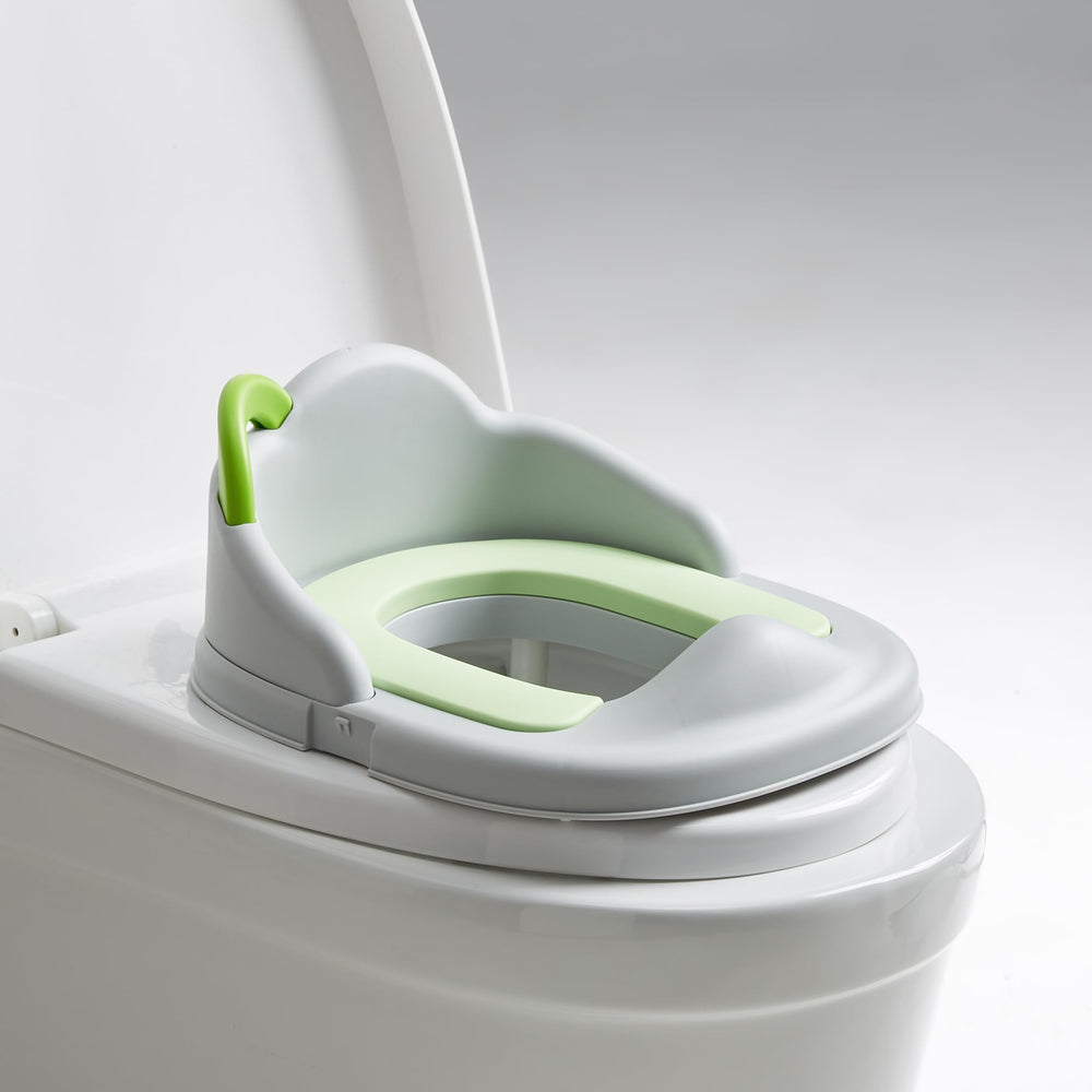 KUB 3-in-1 potty compatibility fits most standard toilets with secure adjustment.
