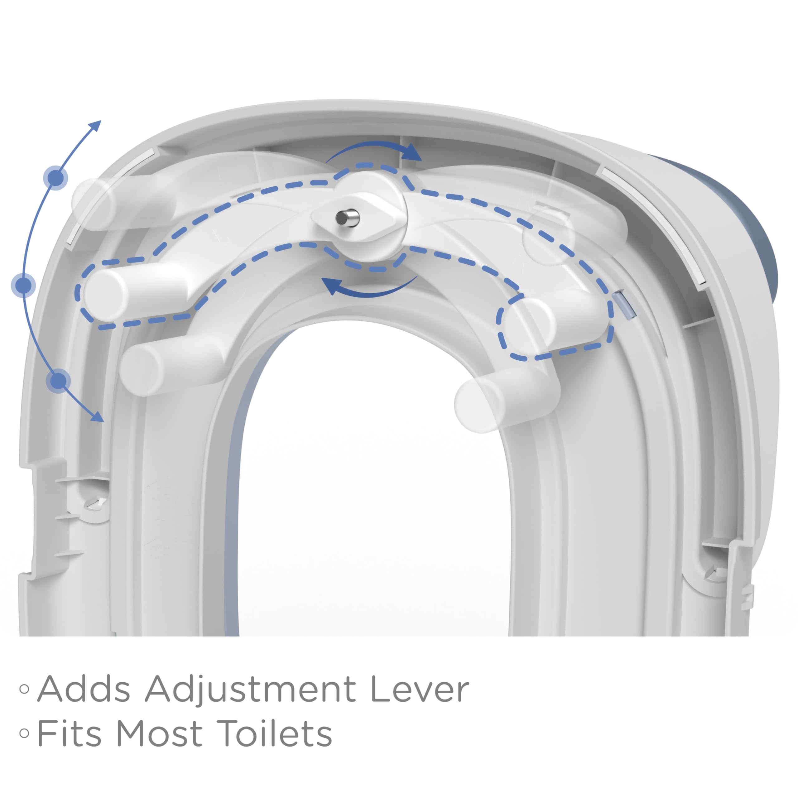 KUB 3-in-1 splash guard blue reduces mess during toilet training.