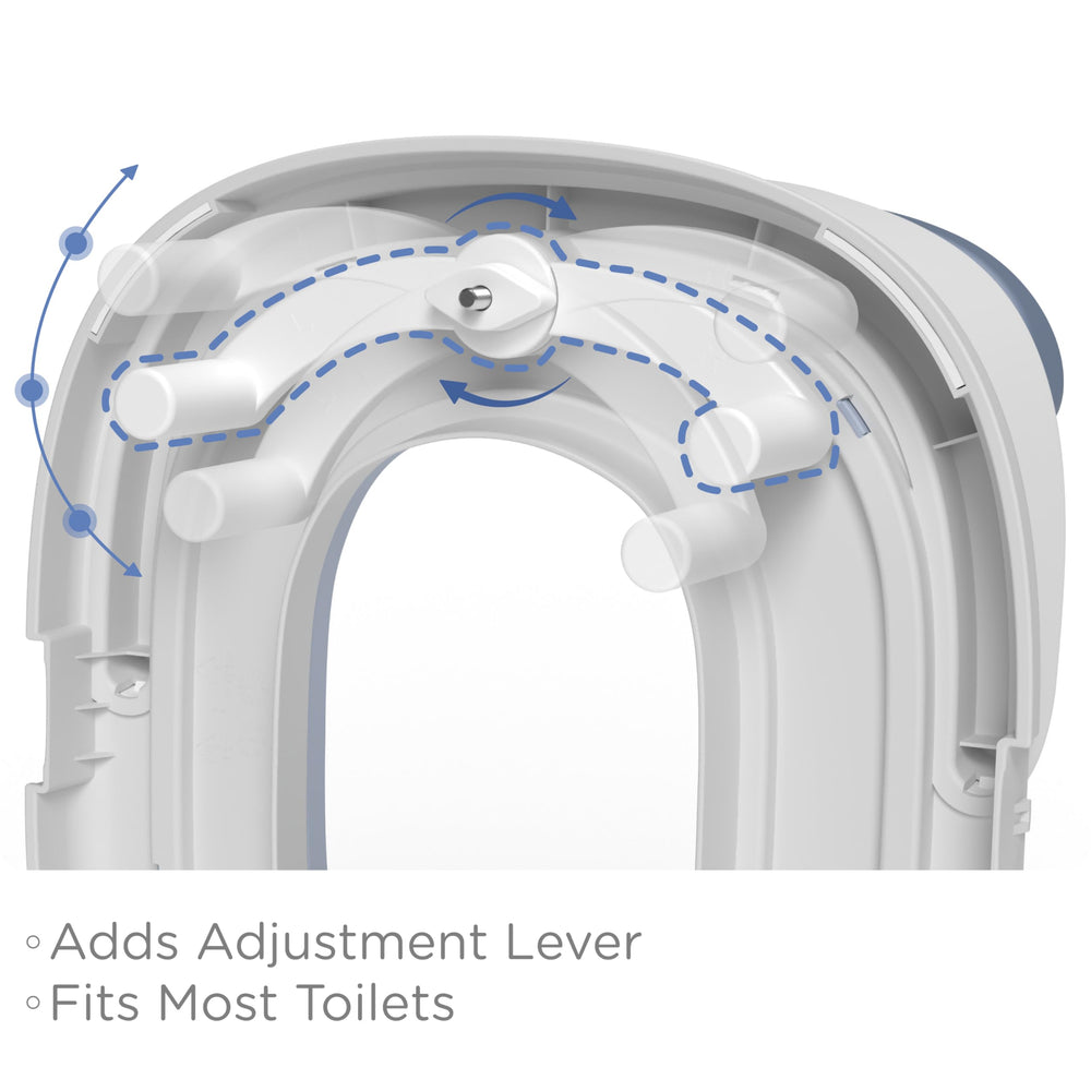 KUB 3-in-1 splash guard blue reduces mess during toilet training.