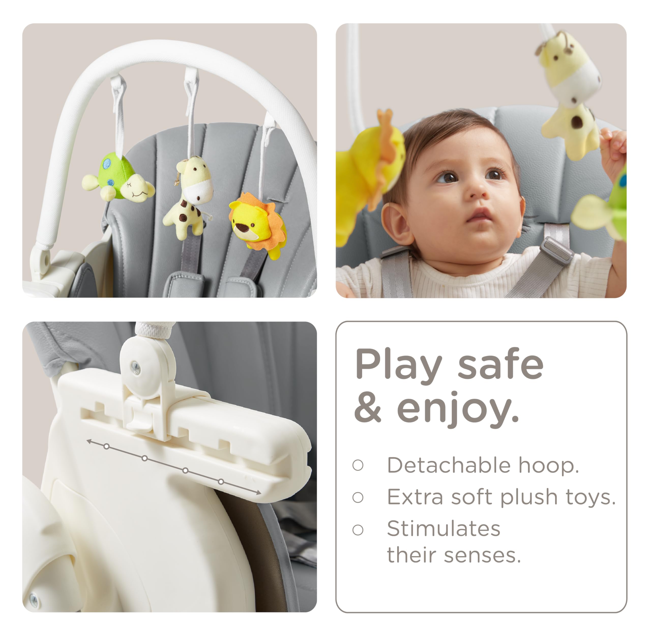 KUB high chair with wipe-clean materials for quick hygiene.