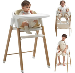 KUB high chair grow-with-baby demonstrates long-term seating from 6 months to 12 years