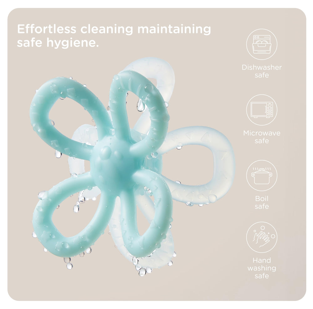 KUB Teethers dishwasher-safe design ready for quick cleaning and sterilization.