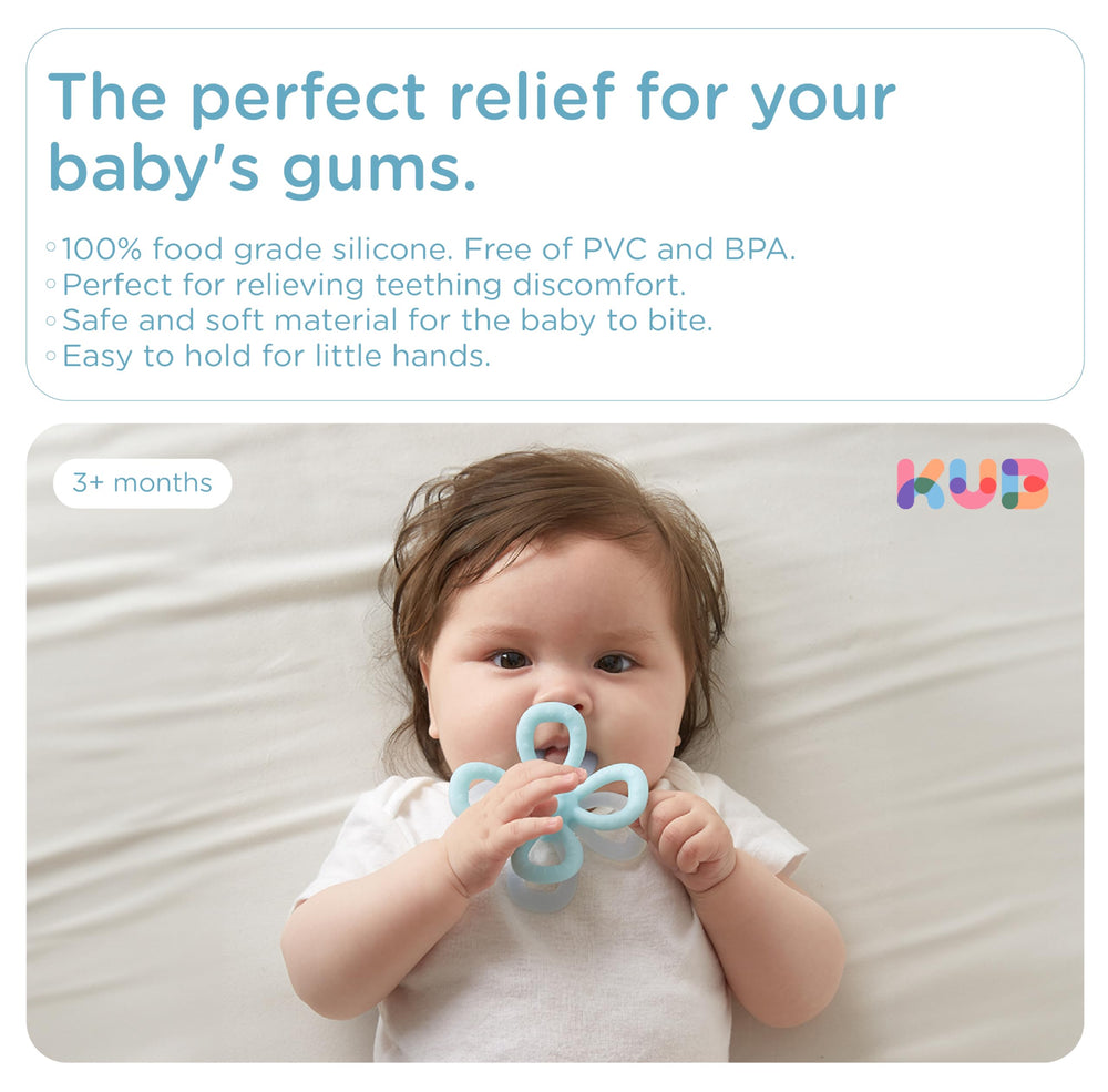 KUB Teethers textured surface closeup showing varied textures for gum soothing.