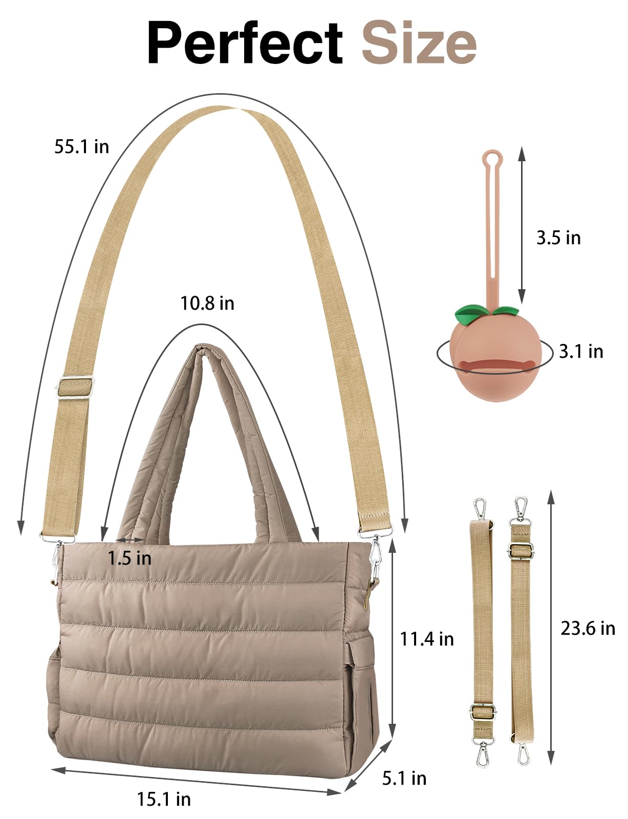 KUBYA multiple carrying methods photo shows stroller straps and crossbody wear