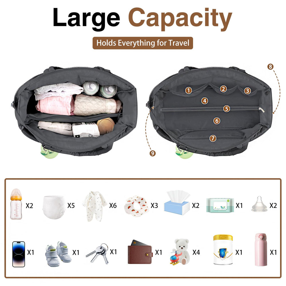 KUBYA Diaper Bag Tote lightweight design reduces fatigue during outings
