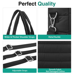 KUBYA silicone pacifier case attached to tote for quick sterilization.