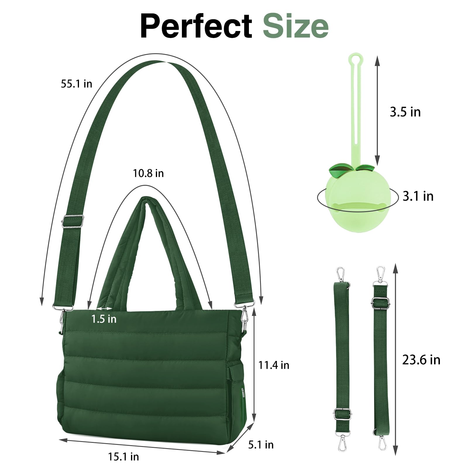 KUBYA diaper bag tote strap options emphasize hands-free travel with stroller compatibility