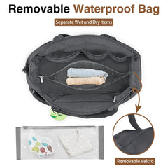 KUBYA Wet & Dry separation pocket containing wet items efficiently