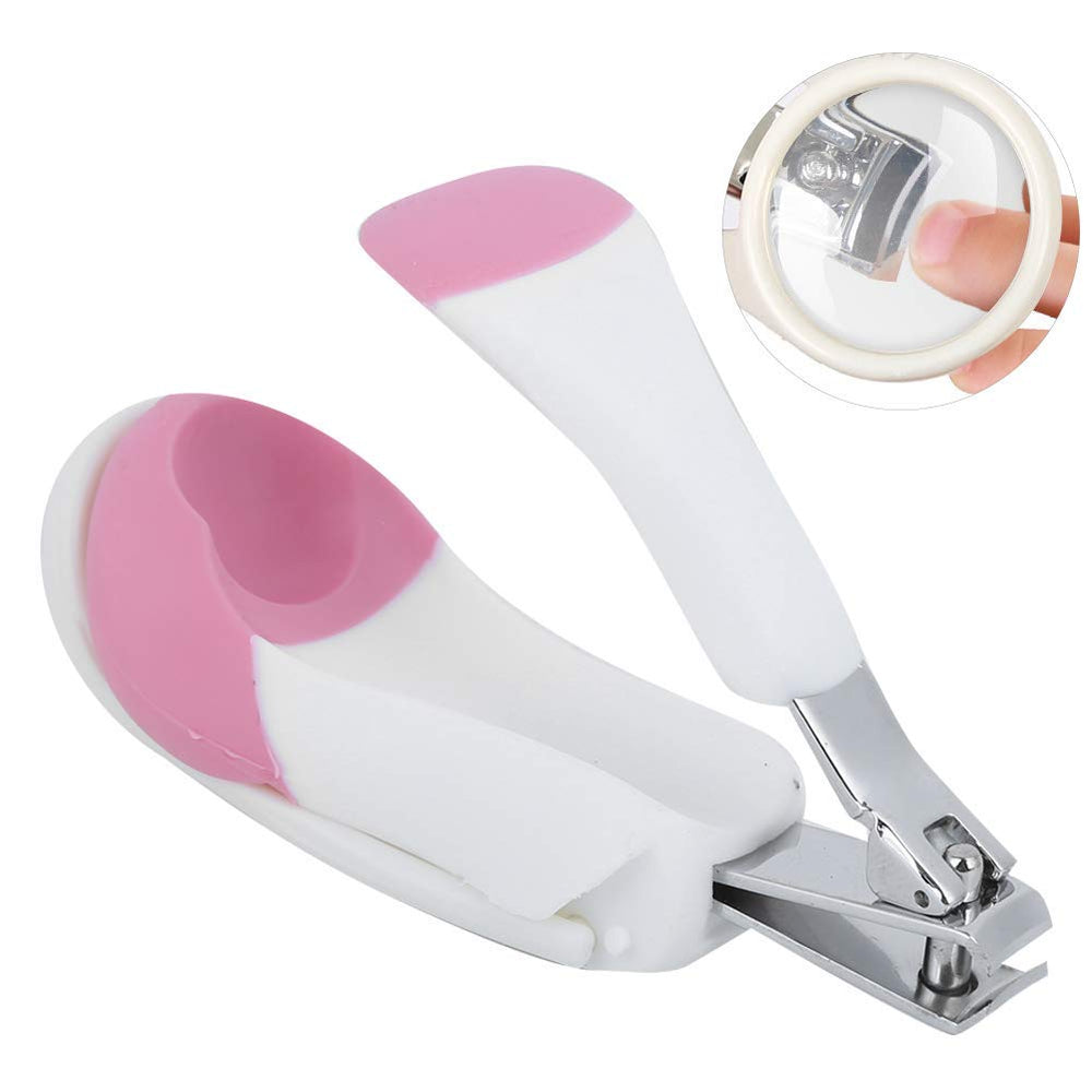 KUIDAMOS magnifying-glass close-up showing detailed nail inspection for gentle trimming