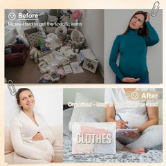 KUIRAN three sizes fit clothing, diapers, and snacks in compact bags.