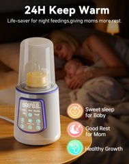 KUMIKIMI water-bath heating technology highlights gentle nutrient-friendly warming process.