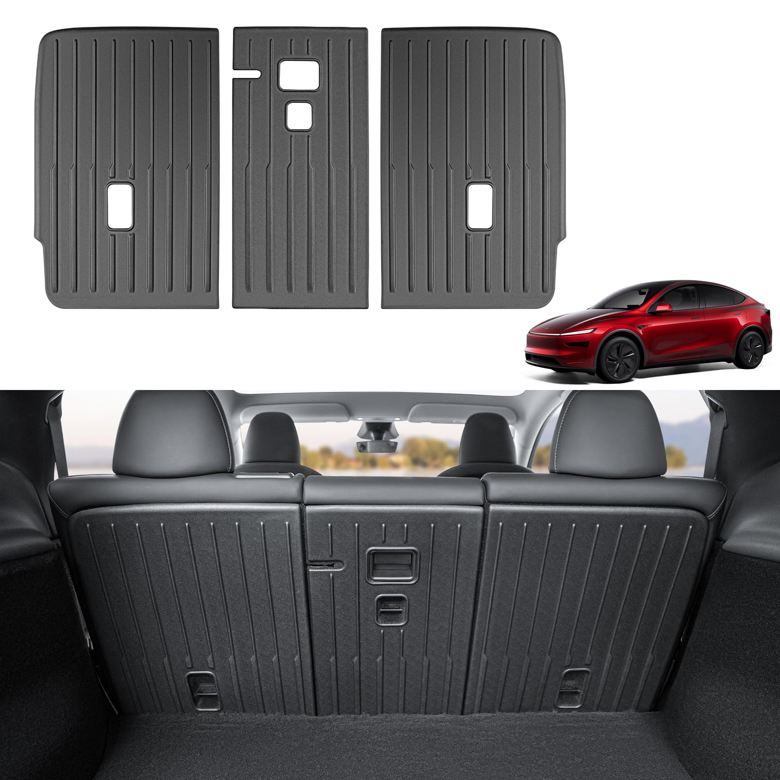 KUNIST rear seat protector on juniper back view shields seats from dirt and wear.