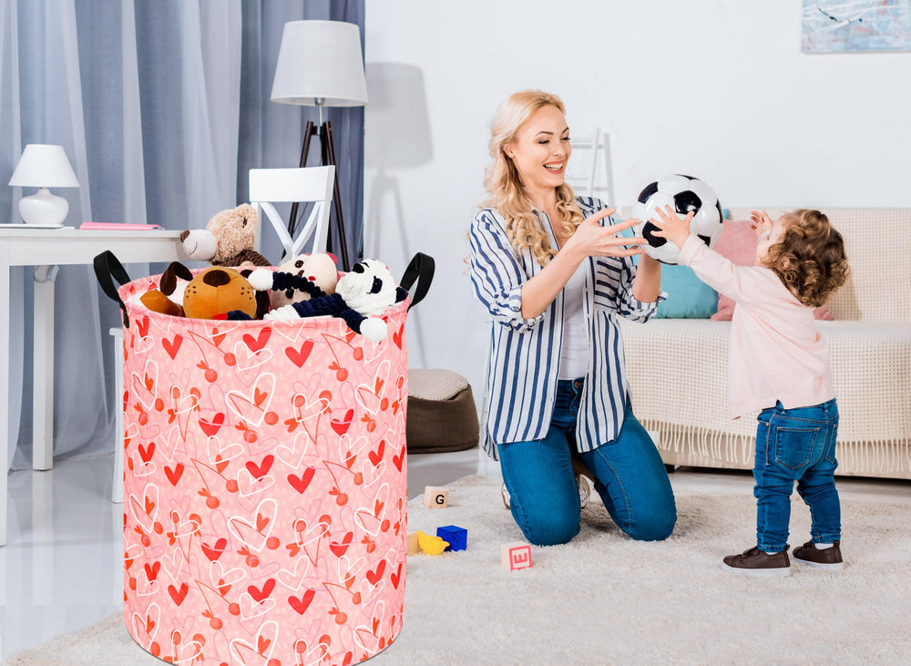KUNRO round laundry hamper in bedroom organizer setup