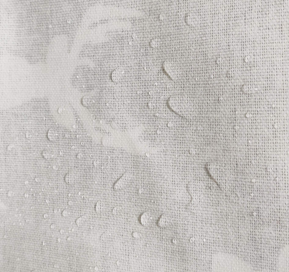 KUNRO Deer-pattern nursery basket close-up emphasizes linen-cotton fabric and soft texture.