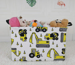 KUNRO foldable linen-cotton storage bin keeps spaces tidy.
