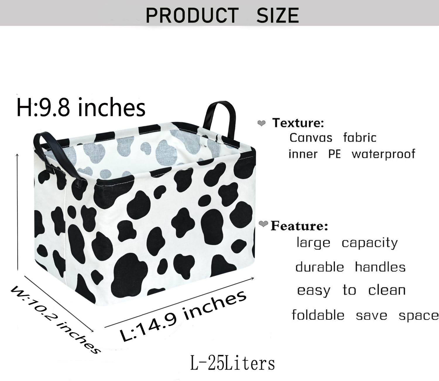 KUNRO nursery basket with handles enables easy transport and tidy toy storage.