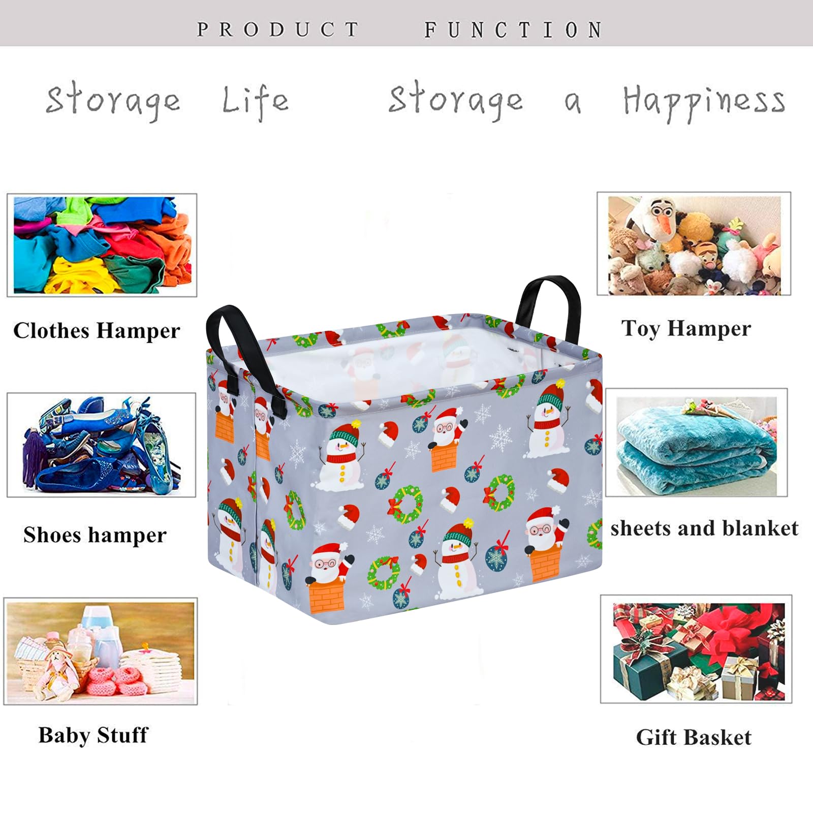 KUNRO nursery organizer basket doubles as a charming hamper and shelf cube.