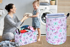 KUNRO Rectang Butterfly Storage Basket folded compactly after use