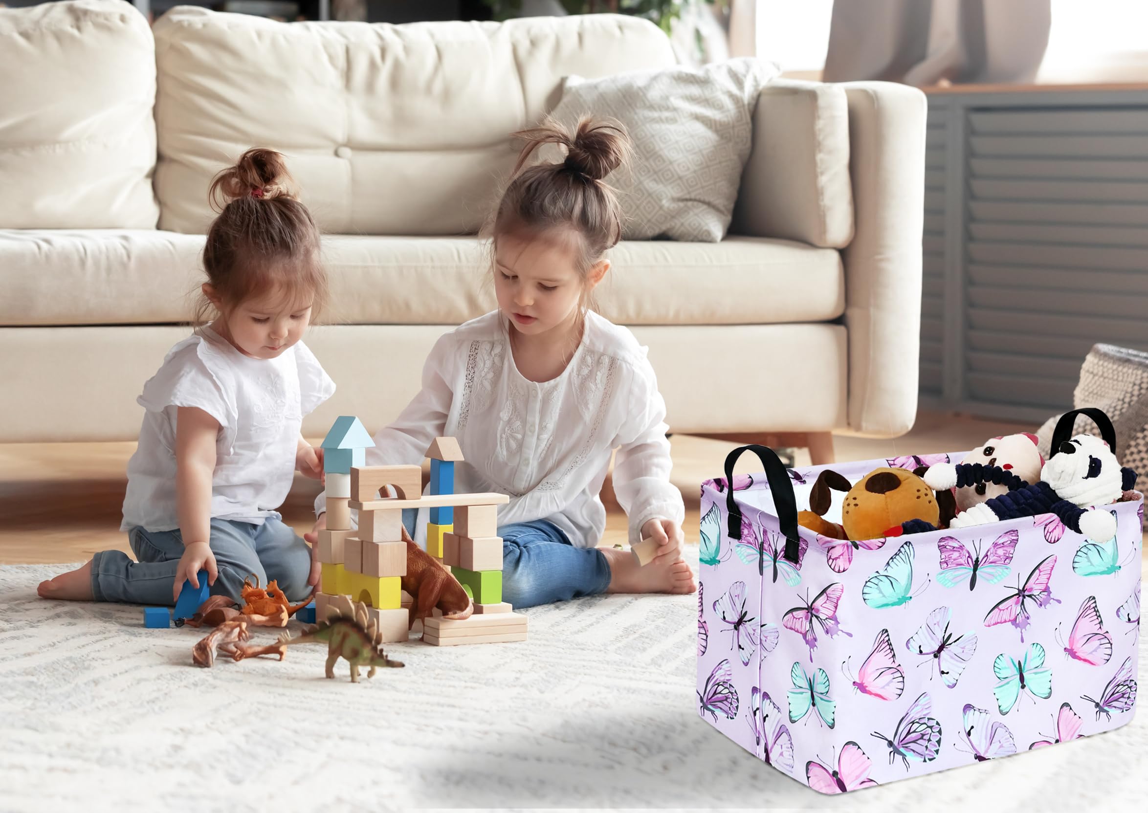 KUNRO Rectang Butterfly Storage Basket in nursery setup for clutter-free supplies