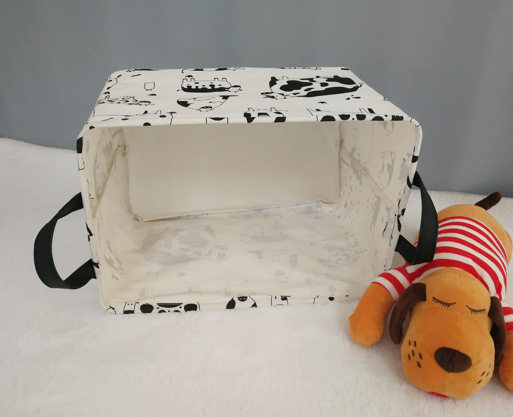 KUNRO Rectang Cow Storage Basket in nursery doubles as decor and organizer.