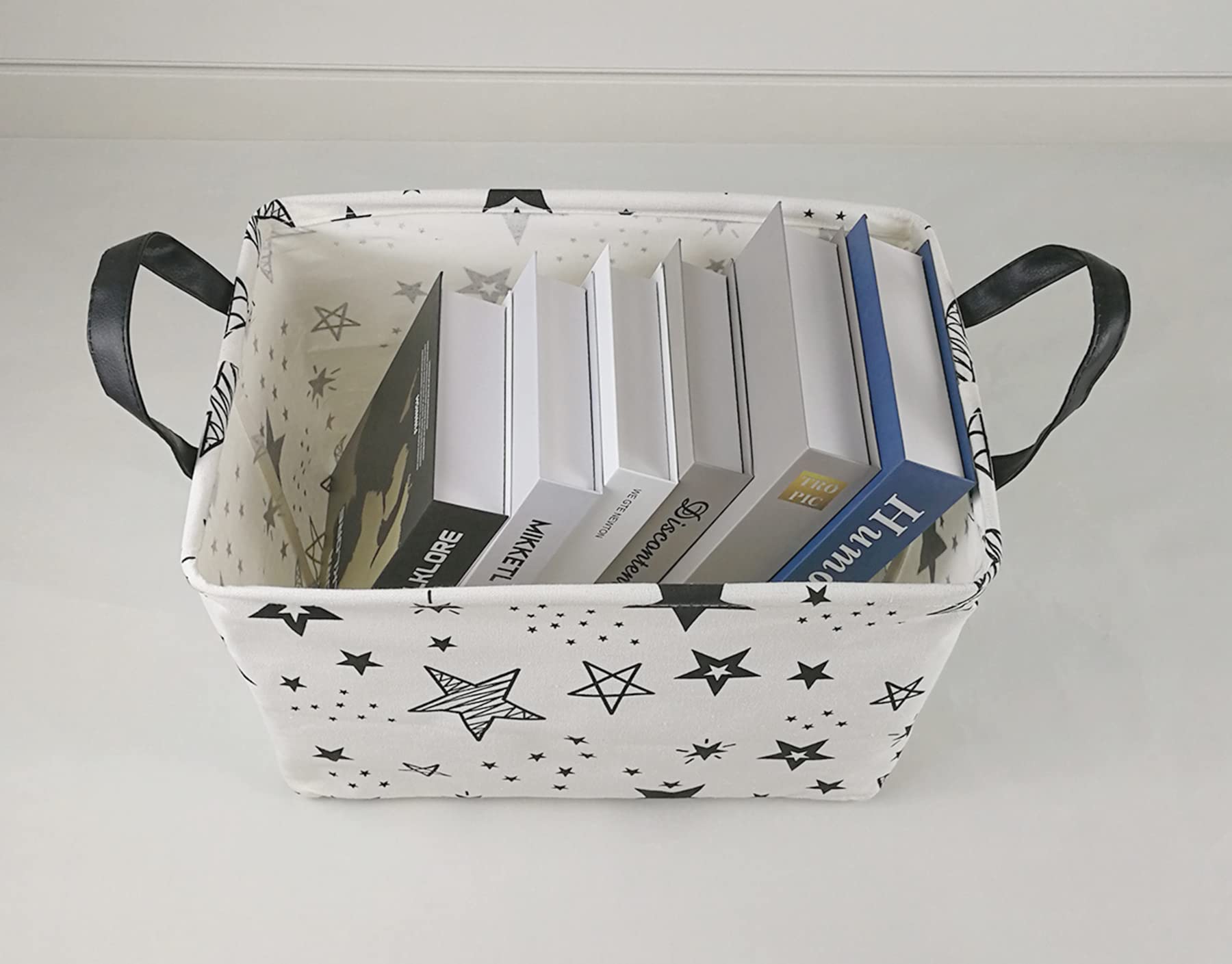 KUNRO Rectang storage basket handle side demonstrates easy carrying and deployment