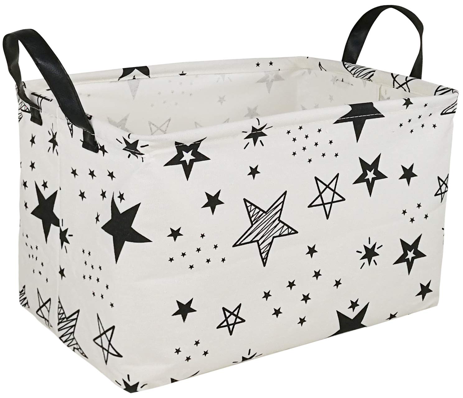 KUNRO Rectang storage basket star front view for tidy toy organization