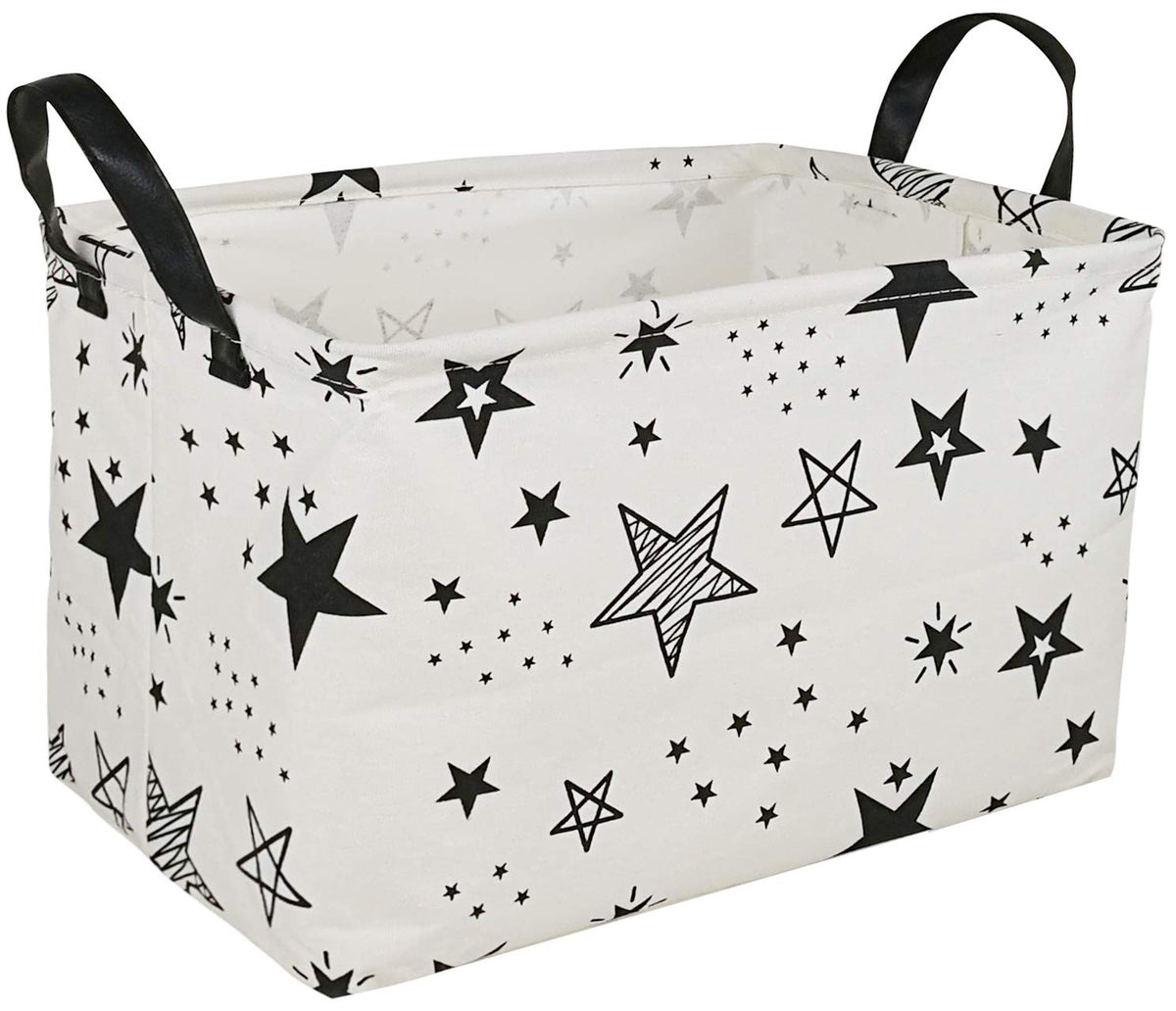 KUNRO Rectang storage basket star front view for tidy toy organization