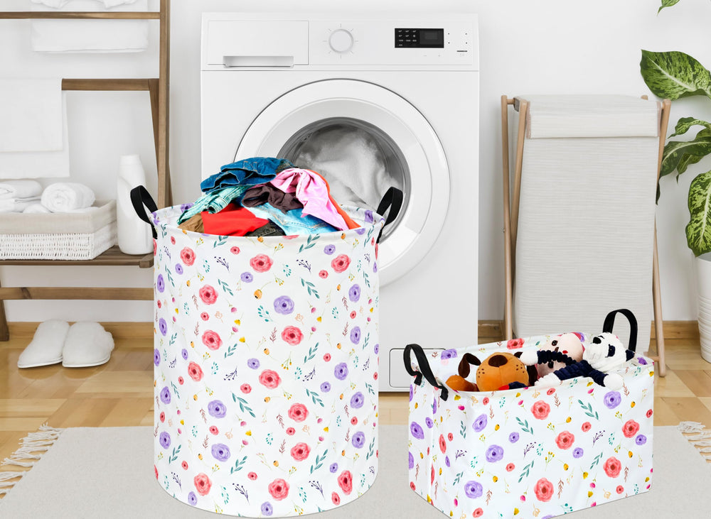 KUNRO basket folded flat; space-saving storage.