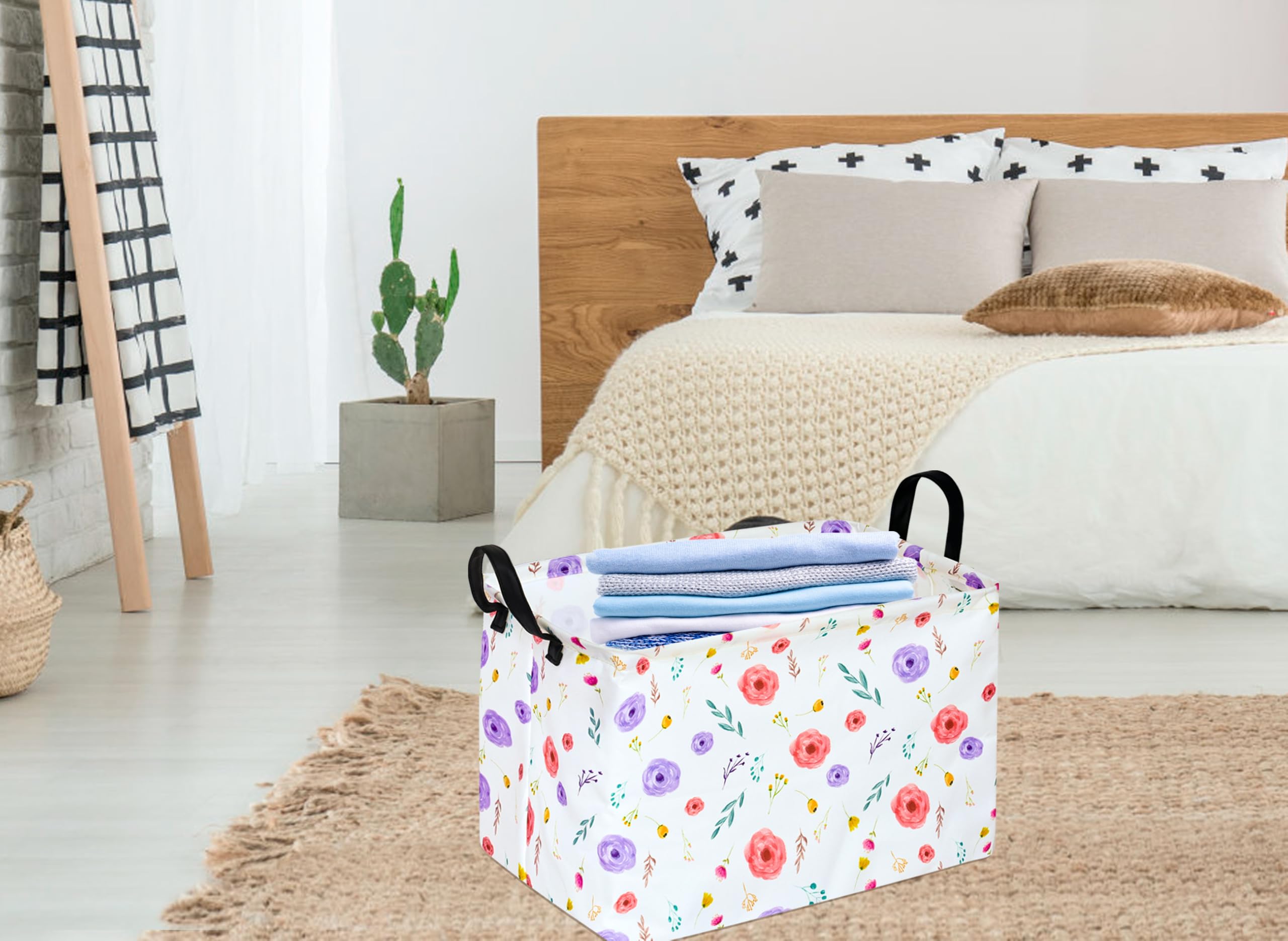 KUNRO basket on a shelf; enhances room decor.