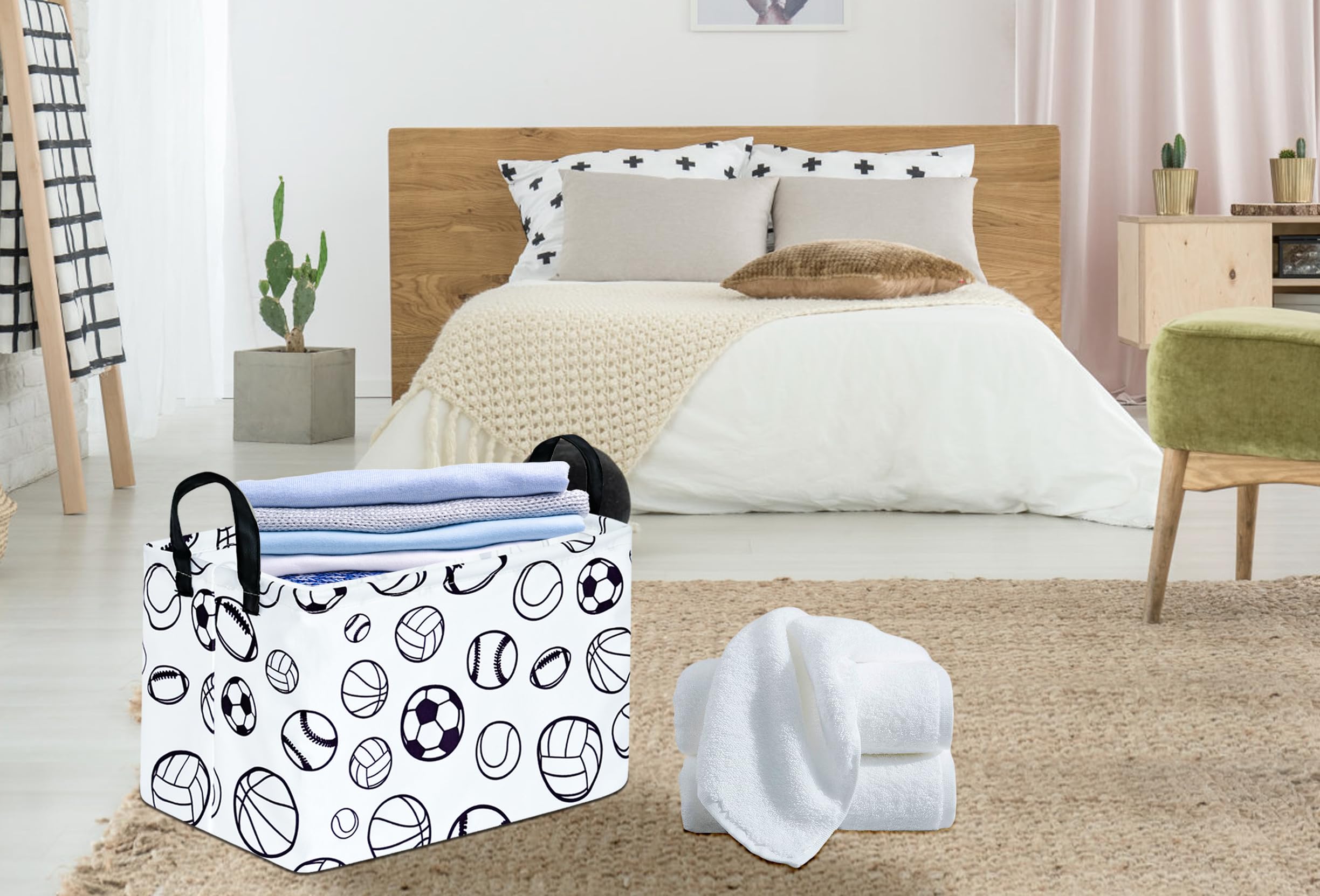 KUNRO room decor storage basket complements nursery styling.