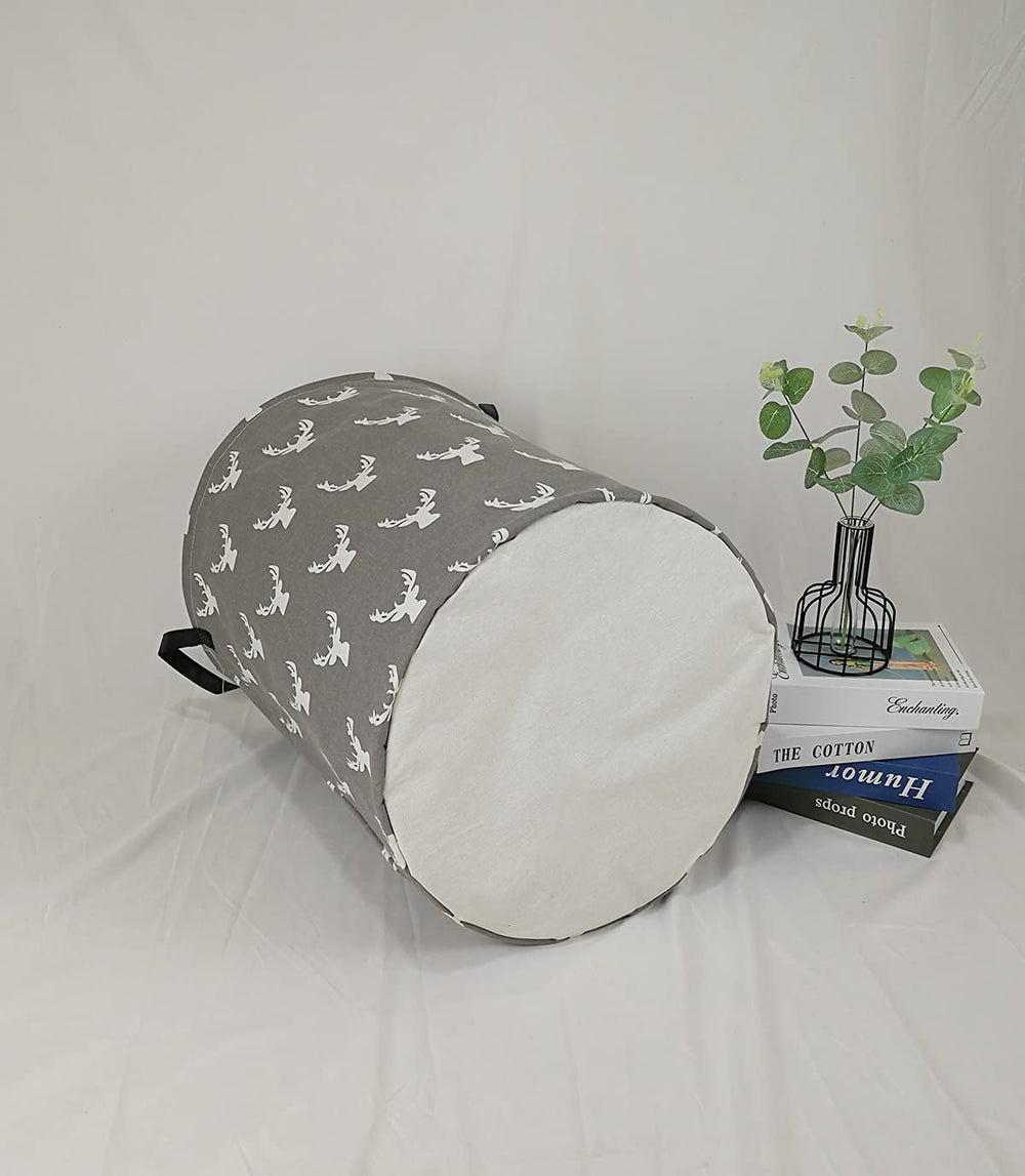 KUNRO round hamper in nursery or office for toys and books organization.