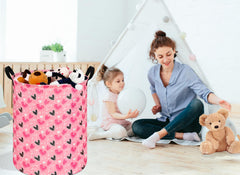 KUNRO Round Heart Laundry Basket used as toy storage in a nursery.