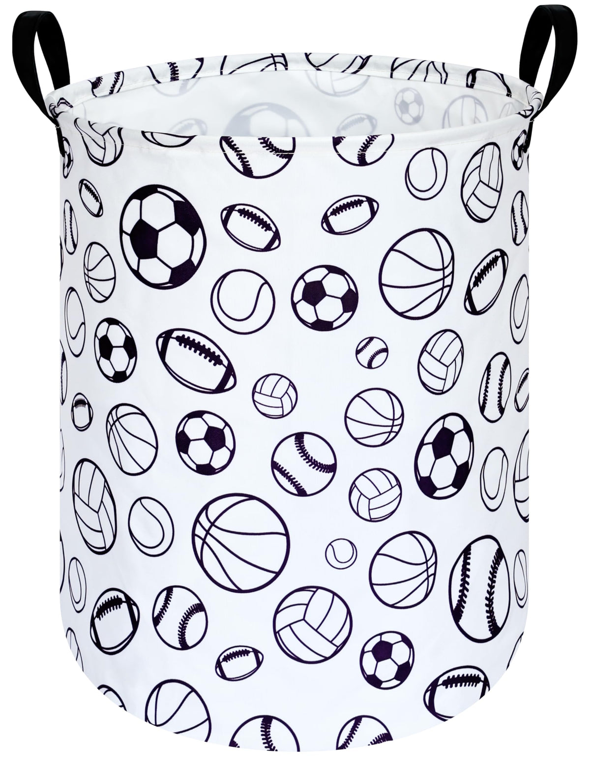 KUNRO round laundry basket 19-7-inch-dimension ready for easy laundry sorting