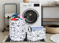 KUNRO round laundry basket collapsible-design for compact storage
