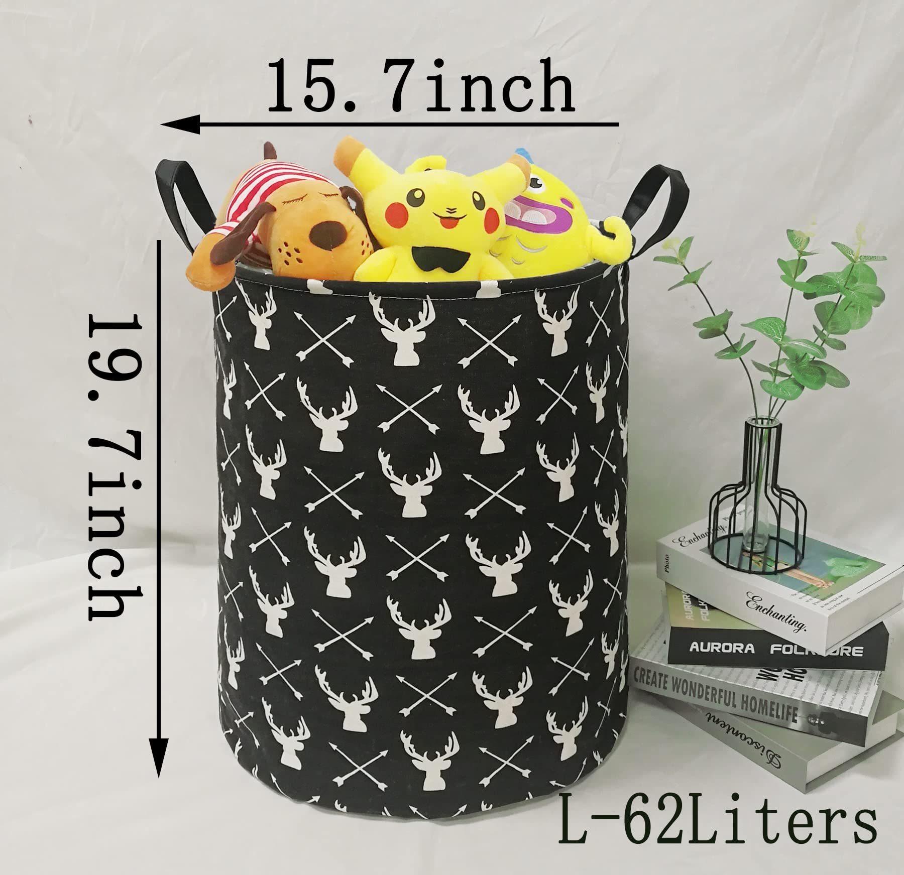 KUNRO hamper with sturdy handles aids carrying laundry around the home.