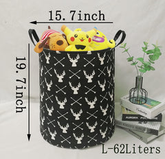 KUNRO hamper with sturdy handles aids carrying laundry around the home.