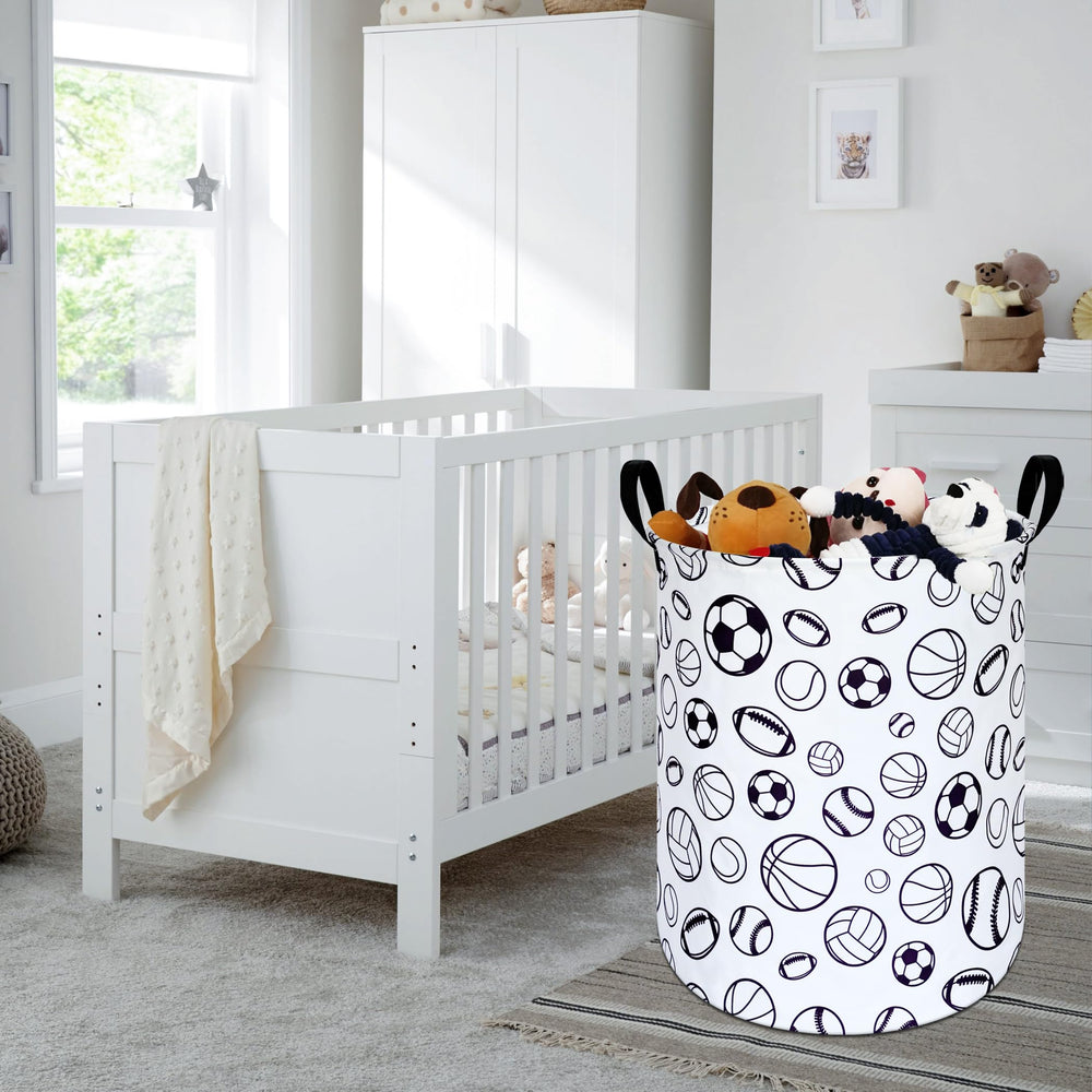KUNRO round laundry basket multi-functional nursery storage for toys