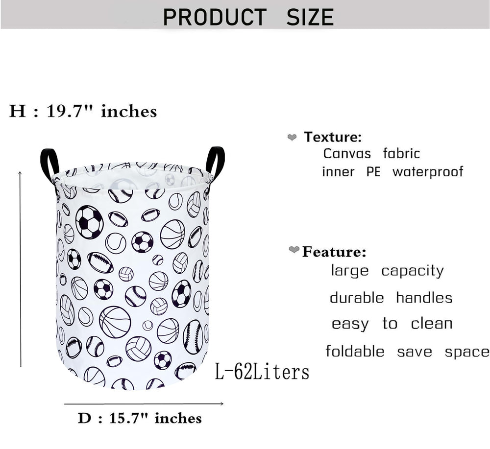 KUNRO round laundry basket waterproof PE lining keeps damp clothing contained